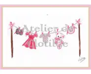 faire part petits vêtements roses