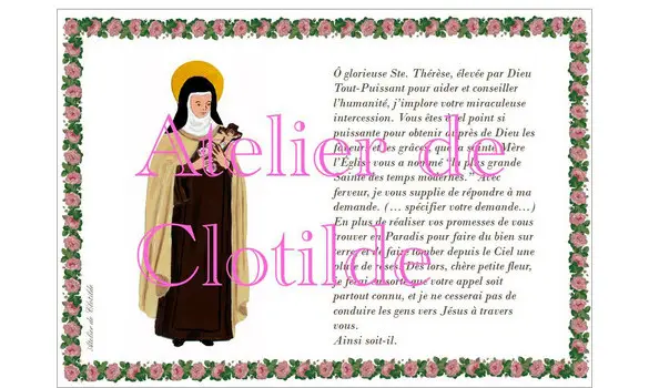 Prière Sainte Thérèse