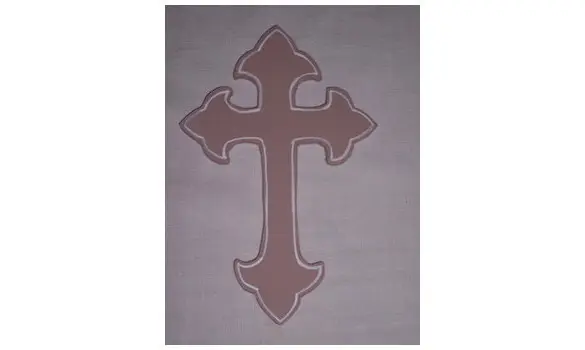 Croix fleurdelysée taupe