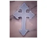 Croix fleurdelysée bleue