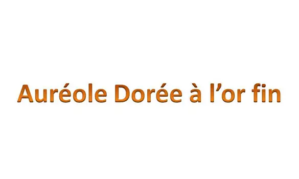 auréole dorée à l'or fin