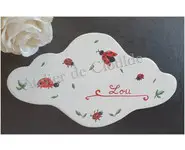 Plaque de porte coccinelles