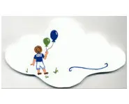 Plaque de porte nuage garçon