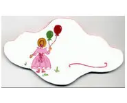Plaque de porte nuage fille
