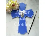 Grande croix bleue à médaille