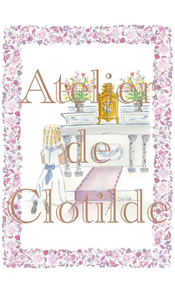 image au St sacrement mantille et fleur