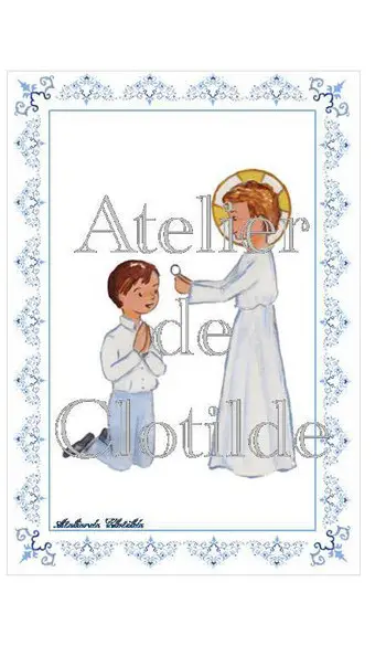 image communion enfant Jesus arabesques