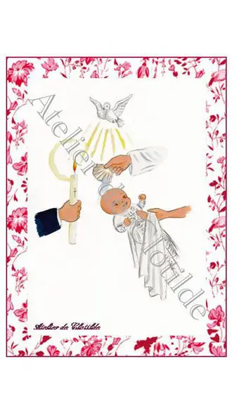 image Baptême cierge