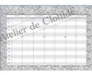 Emploi du temps effaçable gris