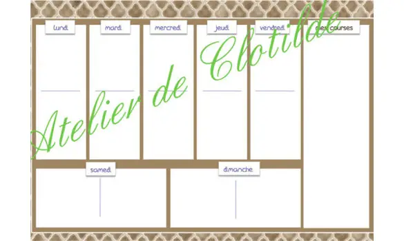 menu effaçable taupe