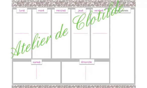 Menu effaçable platine