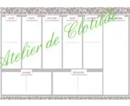 Menu effaçable platine