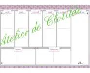 Menu effaçable parme