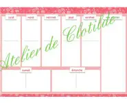 Menu effaçable corail