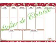 Menu effaçable Provence rouge