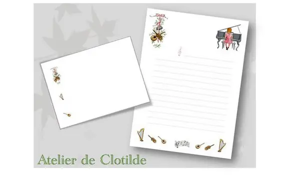 papier à lettres musique