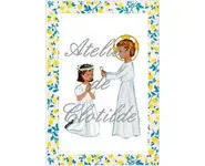 image communion enf Jésus fille mimosa