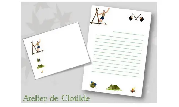 Papier à lettre Scout