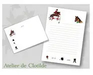 papier à lettres équitation