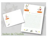 Papier à lettres Tennis
