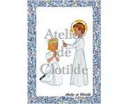 image communion Enf Jésus fille lavande