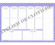 Menu effaçable quatrebleu