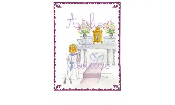 image Communiante blonde au StSacrement
