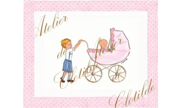 faire-part berceau rose