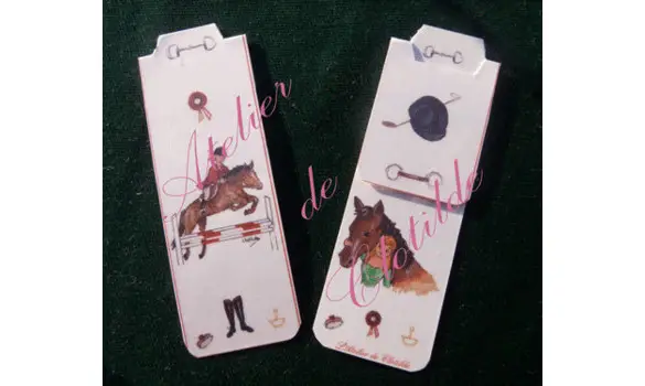 Marque-page équitation