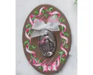 grand médaillon de berceau rose