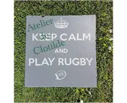 Plaque Keep Calm rugby