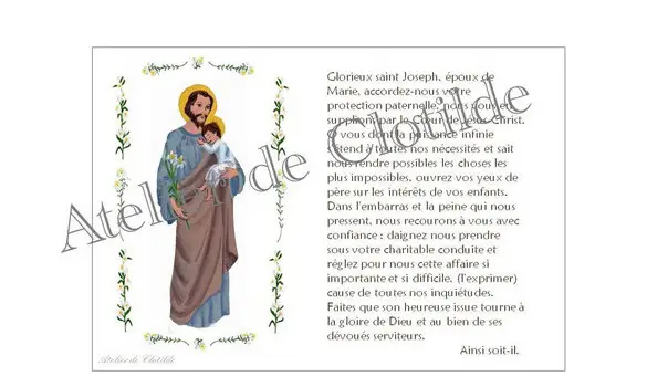 prière à Saint Joseph