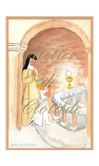 image Communiante blonde et dominicaine