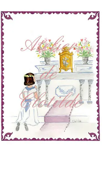 image communiante brune au St Sacrement