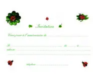Invitations Coccinelles
