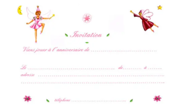 Invitations Fée