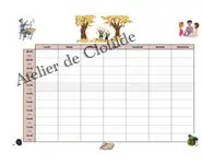 emploi du temps rentrée