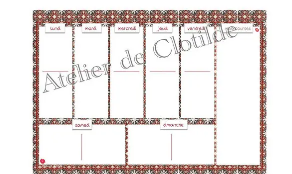 menu carreau Megève