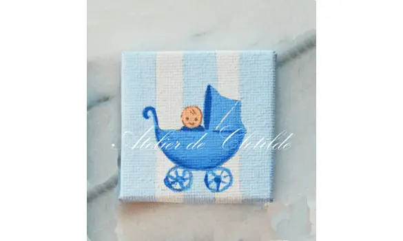 Petit chassis berceau bleu