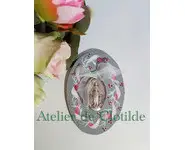 grand médaillon de berceau gris