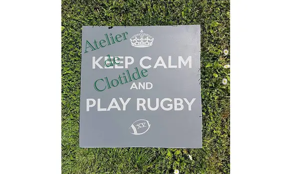 Plaque Keep Calm rugby
