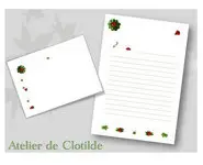 Papier à lettres Coccinelles