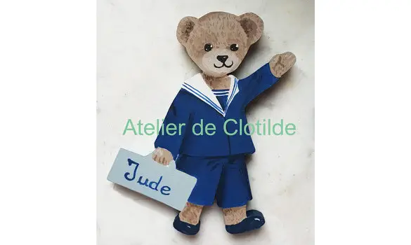 Plaque de porte Nounours