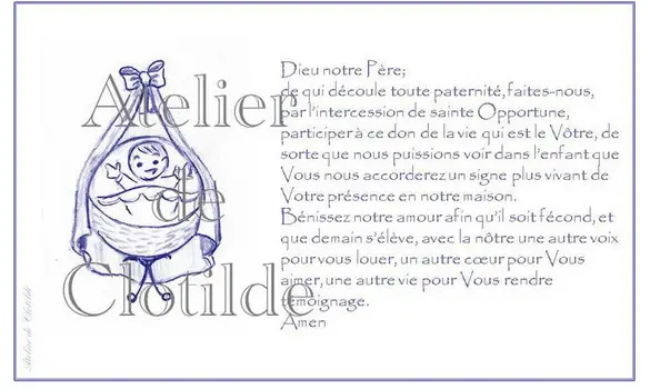 Prière de Sainte Opportune