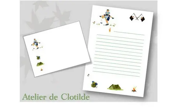 Papier à lettres Louveteau