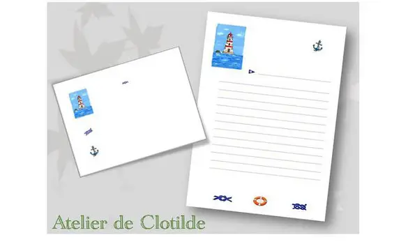 Papier à lettres Phare