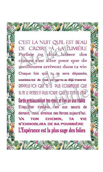 carte espérance fille