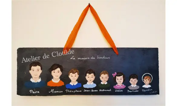 Ardoise de la famille