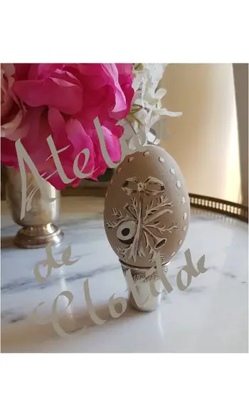 Oeuf d'oie grisaille