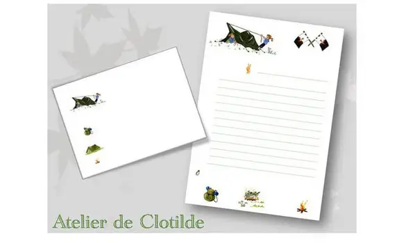 Papier à lettre louvette